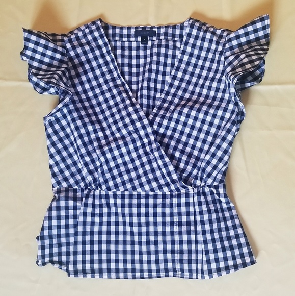 J. Crew Tops - J. CREW Flutter Sleeve Wrap Top